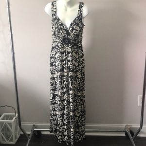 EN Focus studio long black & beige dress s 8